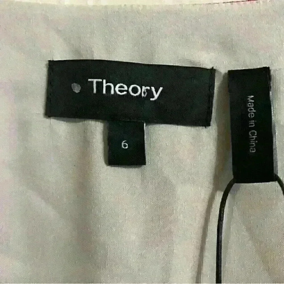 NWT Theory V-neck Shift Light Cranberry Rosina Mini Dress Sz 6 - Picture 6 of 8